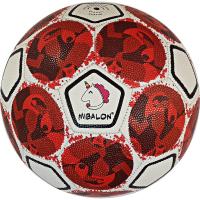 R18042 Мяч футбольный "Mibalon",3-слоя  PVC 1.6, 300 гр, машинная сшивка (красный)