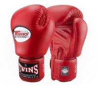 BGVL-3 Перчатки боксерские TWINS для муай-тай (красные) 12 oz