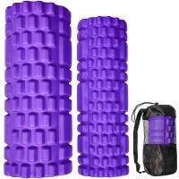 B31263-3 Комплект йога роликов 2 штуки (фиолетовый) 25х8.5см, 33х14см ЭВА/АБС