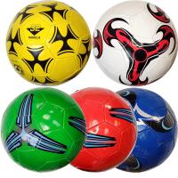 E29368-1 Мяч футбольный №5, PVC 1.8, машинная сшивка (синий-Mix)