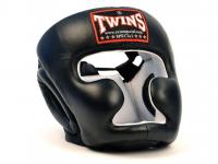 HGL-6  Шлем боксерский TWINS (кожа) (черный) размер М