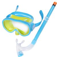 E33114-3 Набор для плавания детский маска+трубка (ПВХ) (голубой)