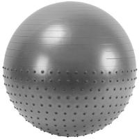 FBX-65-5 Мяч гимнастический Anti-Burst полу-массажный 65 см (серый)
