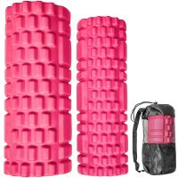 B31263-1 Комплект йога роликов 2 штуки (розовый) 25х8.5см, 33х14см ЭВА/АБС