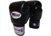 BGVL-3 Перчатки боксерские TWINS для муай-тай (черные) 12 oz