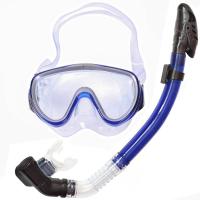 E33176-1 Набор для плавания взрослый маска+трубка (силикон) (синий)