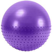 FBX-65-2 Мяч гимнастический Anti-Burst полу-массажный 65 см (фиолетовый)
