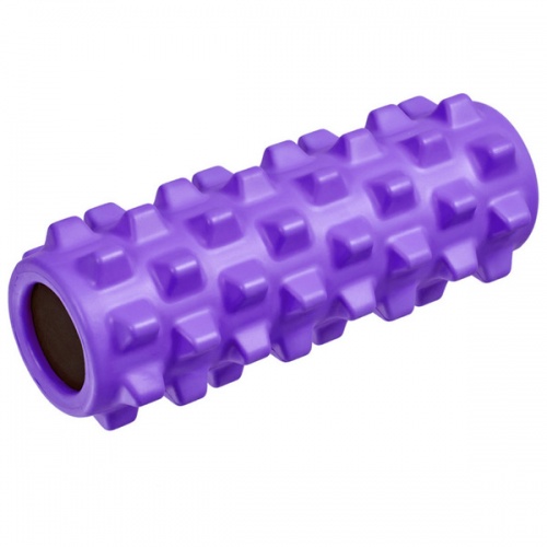 B33091 Ролик для йоги полнотелый (фиолетовый) 33х12см., ЭВА/ПВХ/АБС