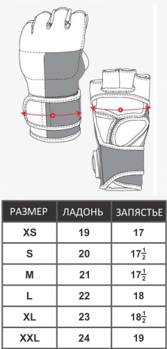 MMF-0026a Перчатки для боевого самбо FIAS Approved (Лицензия FIAS) S синие