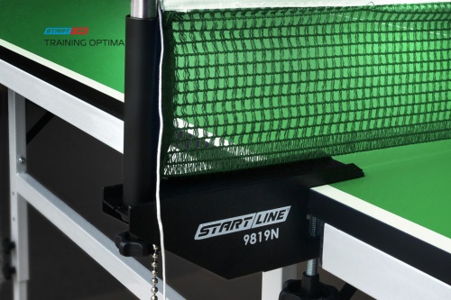 Теннисный стол Training Optima green - стол для настольного тенниса с системой регулировки высоты. Идеален для игры и тренировок в спортивных школах и клубах