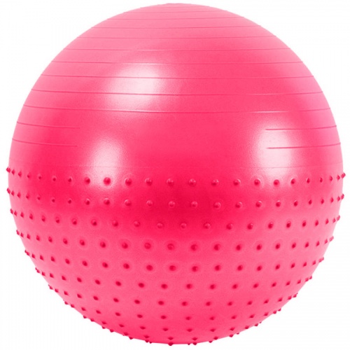 FBX-75-4 Мяч гимнастический Anti-Burst полу-массажный 75 см (розовый)