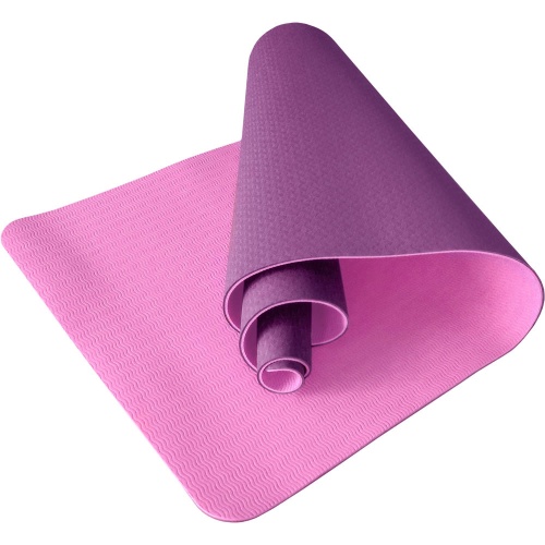 TPE6-E Коврик для йоги ТПЕ 183х61х0,6 см (фиолетовый/розовый) (B34420)