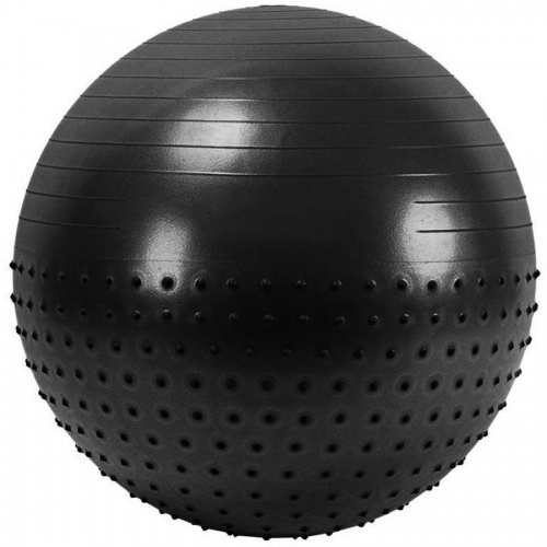 FBX-65-8 Мяч гимнастический Anti-Burst полу-массажный 65 см (черный)